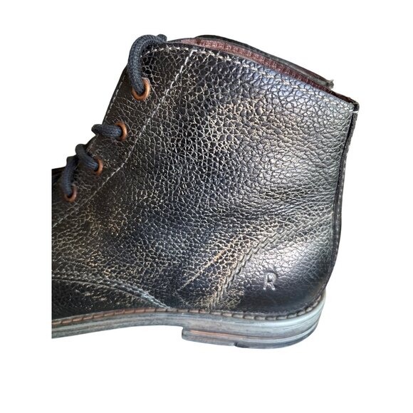 Roan Cass BLACK BARCELONA Handmade Ankle Lace Up Boots Size 10 Bed Stu - Picture 6 of 14